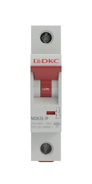 Автоматический выключатель модульный DKC Yon Max MD63S 1P 10А тип C 4,5 кА 230 В (MD63S-1PC10)