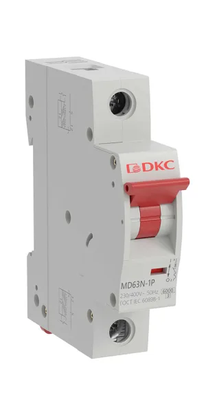 Автоматический выключатель модульный DKC Yon Max MD63N 1P 16А тип C 6 кА 230 В (MD63N-1PC16)