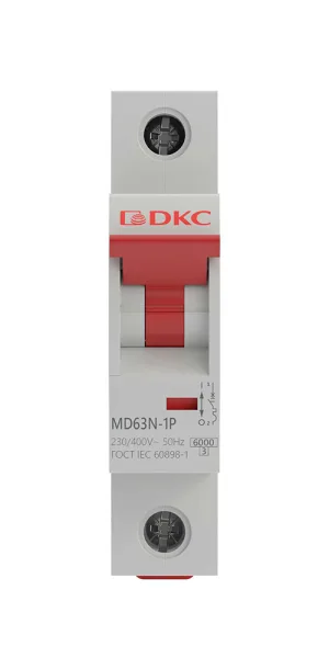 Автоматический выключатель модульный DKC Yon Max MD63N 1P 16А тип C 6 кА 230 В (MD63N-1PC16)