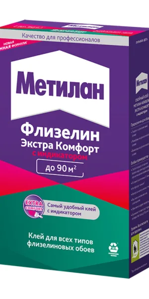 Клей для флизелиновых обоев Метилан Флизелин Экстра Комфорт с индикатором 500 г