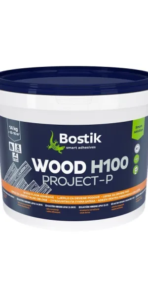 Клей для паркета полимерный гибридный Bostik Wood H100 Project-P SMP однокомпонентный 14 кг
