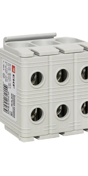 Клемма на 6 проводов EKF PROxima КСВ 16-50 2,5-50 кв.мм с пастой (plc-kvs3-16-50-grey)