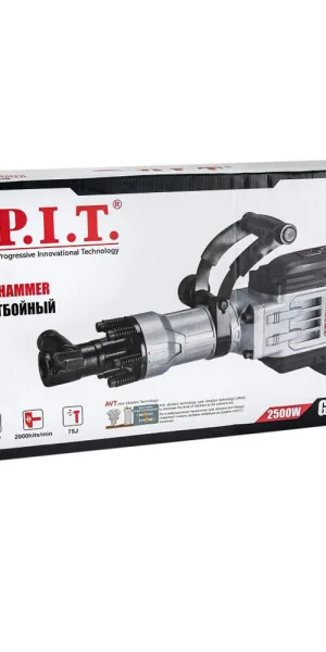 Отбойный молоток электрический P.I.T. GSH90-C2 2500 Вт 75 Дж HEX 30