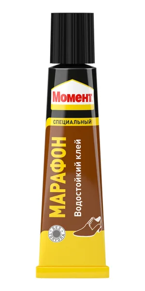 Клей контактный полиуретановый Момент Марафон для обуви водостойкий 30 мл