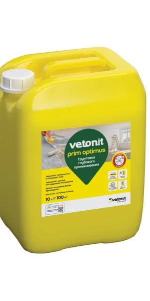 Грунт Vetonit Prim Optimus глубокого проникновения 10 л