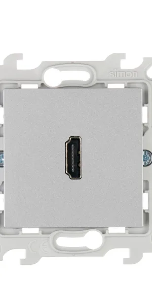 Розетка HDMI Simon 24 Harmonie встраиваемая алюминий (2411094-033)