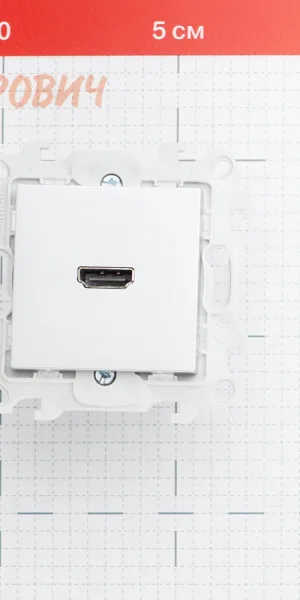 Розетка HDMI Simon 24 Harmonie встраиваемая алюминий (2411094-033)
