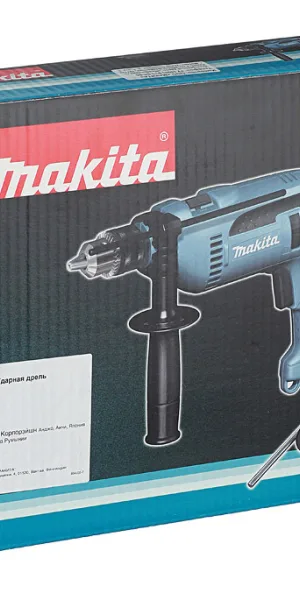 Дрель сетевая ударная Makita HP1640 680 Вт ключевой патрон