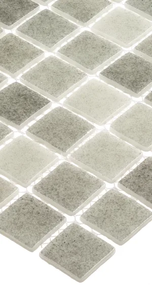 Мозаика Mir Mosaic Natural Steppa светло-серая стеклянная 315х315х5 мм глянцевая