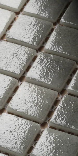 Мозаика Mir Mosaic Natural Steppa светло-серая стеклянная 315х315х5 мм глянцевая
