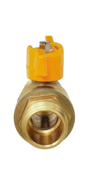 Кран шаровой газовый БАЗ 1/2 ВР(г) х 1/2 НР(ш) бабочка (БАЗ.А11.1.15.40)