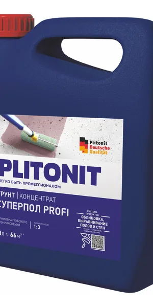 Грунт Plitonit СуперПол Profi глубокого проникновения 3 л концентрат 1:3
