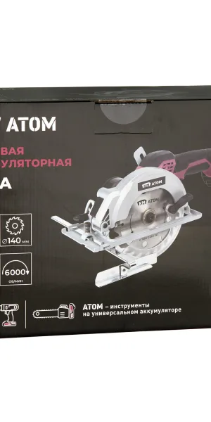 Пила дисковая аккумуляторная КМ АТОМ 18 В d140 мм без АКБ и ЗУ (СDS-182BL)