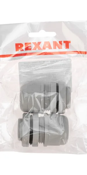 Сальник Rexant MG 25 для кабеля диаметром 13-18 мм IP68 пластиковый серый (2 шт.) (07-8125-02 / 07-8125-2)