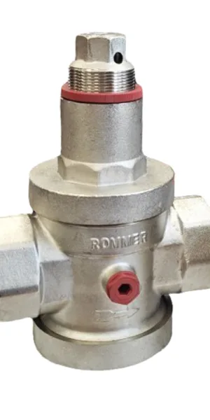 Редуктор давления Rommer 1/2 ВР(г) поршневой с отверстием под манометр (RVS-0008-000015)