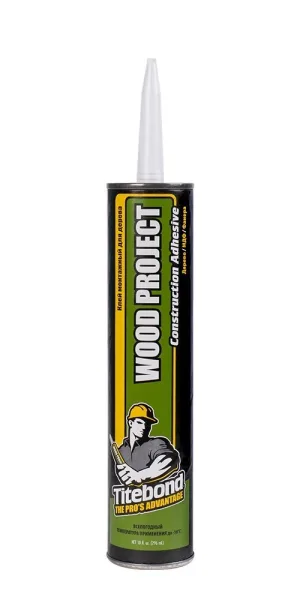 Клей монтажный каучуковый Titebond Wood Project Construction Adhesive высокопрочный для дерева бежево-серый 296 мл
