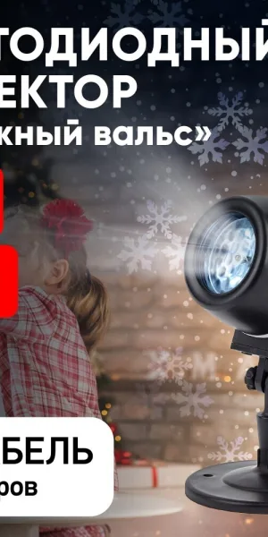 Проектор светодиодный LED Эра уличный Снежный вальс (Б0047979)