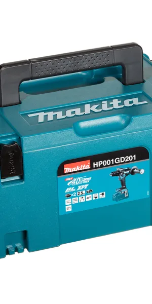 Дрель-шуруповерт аккумуляторная бесщеточная Makita XGT 40 В 2,5 Ач Li-Ion 2 АКБ и ЗУ (HP001GD201)
