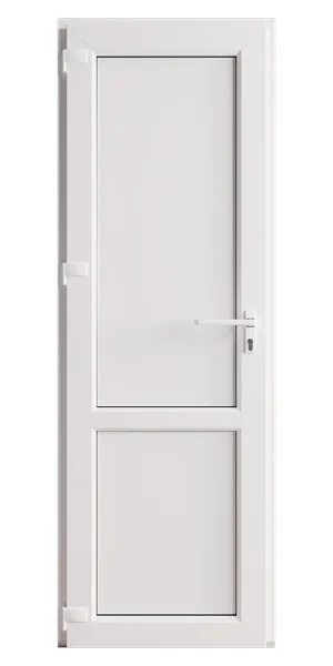 Металлопластиковая дверь VEKA 2050х700 мм алюминиевый порог белая левая глухая