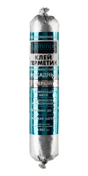 Клей-герметик фасадный гибридный Cemmix PU40 серый 500 мл