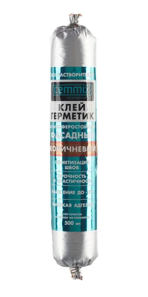 Клей-герметик фасадный гибридный Cemmix PU40 коричневый 500 мл