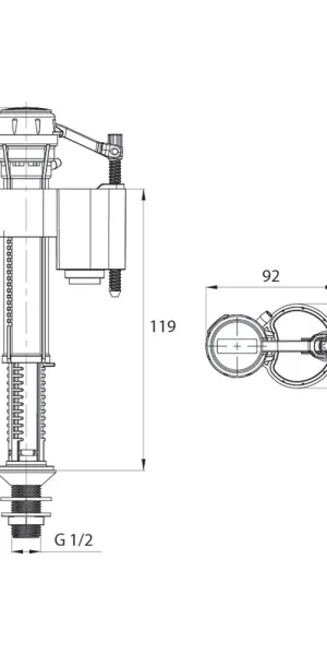 Клапан заливной Iddis нижний подвод 1/2 (F012400-0007)