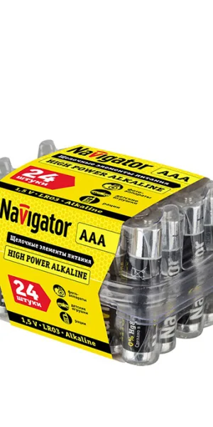 Батарейка Navigator AAA мизинчиковая LR03 1,5 В (24 шт.)