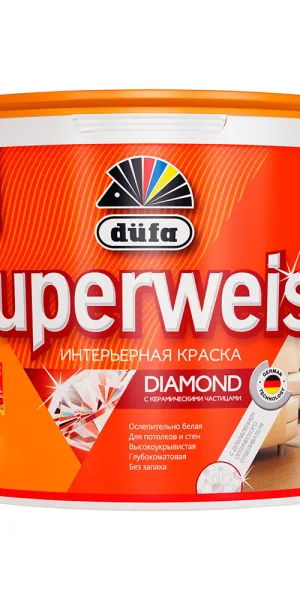 Краска интерьерная Dufa Superweiss RD4 база 1 белая 9 л