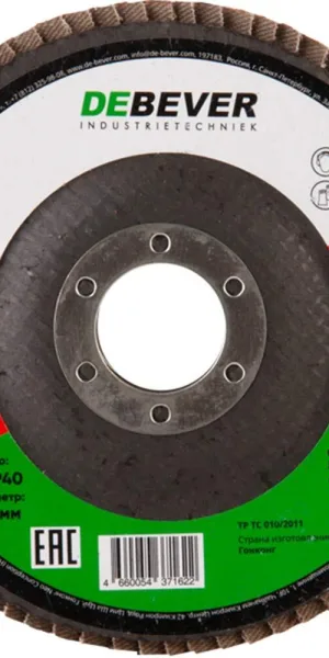 Круг лепестковый по металлу/древесине Debever 115х22,2 мм P40 (FDC 115A 40 72F)
