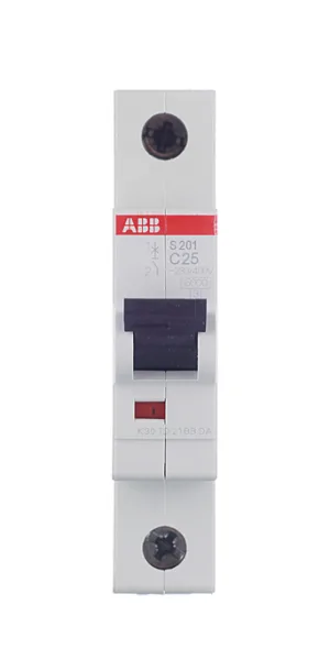 Автоматический выключатель модульный ABB S201 1P 25А тип C 6 кА 220 В (2CDS251001R0254)