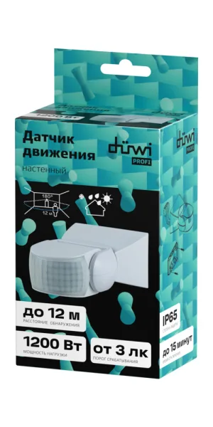 Датчик движения настенный Duwi DD-02 IP65 230 В 180 градусов до 12 м белый (25831 5)