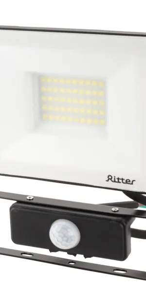 Прожектор светодиодный Ritter Profi 6500К 50 Вт IP65 с датчиком движения черный