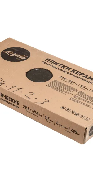 Плитка облицовочная Lavelly Eterno Marmo черная 598x298x8,5 мм (8 шт.=1,425 кв.м)