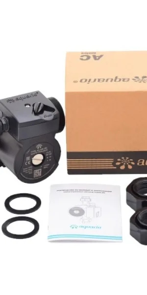 Циркуляционный насос для систем отопления Aquario AC 326-180 DN32 подъем 6 м 180 мм с гайками (5326)