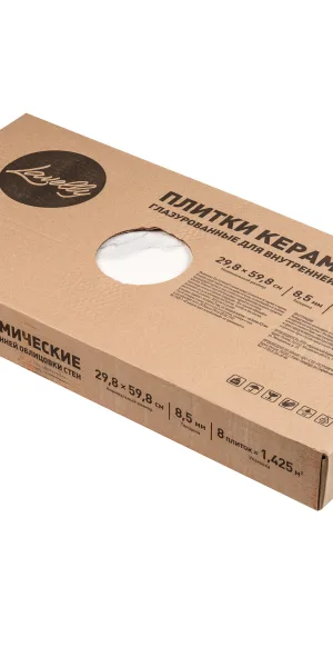 Плитка облицовочная Lavelly Eterno Marmo белая 598x298x8,5 мм (8 шт.=1,425 кв.м)