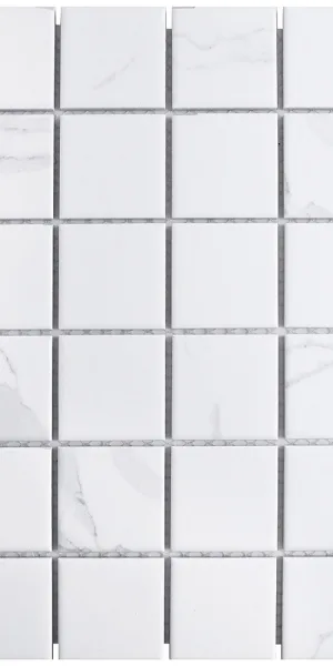 Мозаика Starmosaic Carrara Matt белая керамическая 306х306х6 мм матовая