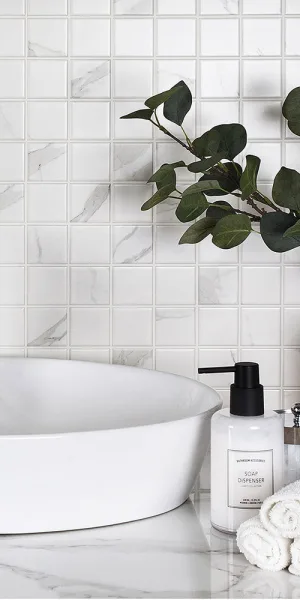 Мозаика Starmosaic Carrara Matt белая керамическая 306х306х6 мм матовая