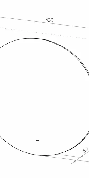Зеркало с подсветкой круглое 70 см бесконтактный сенсор Continent Lono Led (ЗЛП4770)