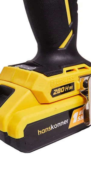 Винтоверт ударный аккумуляторный бесщеточный Hanskonner HCD18280H 18 В 2,4 Ач Li-Ion 2 АКБ и ЗУ