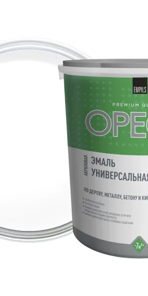 Эмаль универсальная акриловая Ореол белая матовая 3 кг