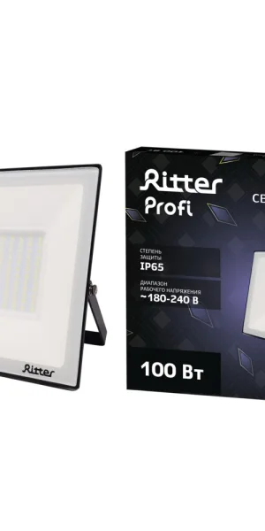 Прожектор светодиодный Ritter Profi 4000К 100 Вт IP65 черный