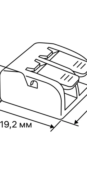 Клемма на 2 провода Duwi СМК 223-412 4 кв.мм с рычажками без пасты (5 шт.) (26612 9)