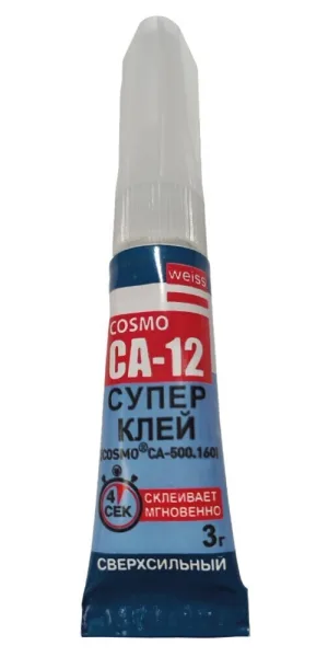 Клей цианоакрилатный Cosmofen Ca-12 CA-500.160 секундный прозрачный 3 г