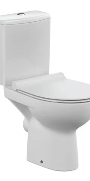 Унитаз-компакт Cersanit Nature Clean On безободковый с горизонтальным выпуском с сиденьем дюропласт микролифт белый (65410)