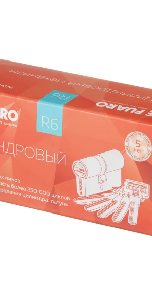 Цилиндр Fuaro R600 70 35х35 мм ключ/ключ хром