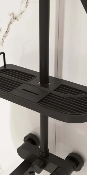 Душевая система Corsa Deco CX с верхним душем с лейкой со смесителем черная (SSFCX330QB)