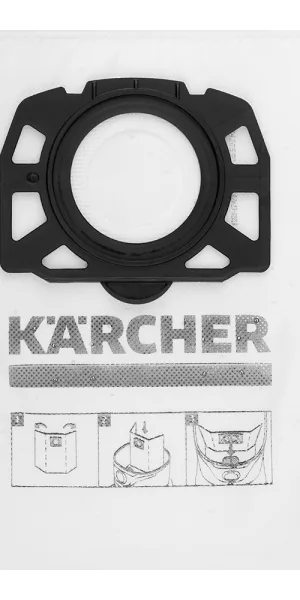 Мешок для пылесоса Karcher (2.863-006.0) 30 л к моделям WD 4/5/6 флис (4 шт.)