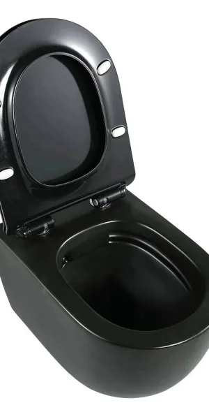 Комплект инсталляции Berges с унитазом Lavelly Classic Black с кнопкой хром и сиденьем дюропласт микролифт быстросъем