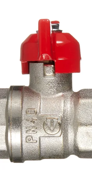 Кран шаровой латунный Valtec 1/2 ВР(г) х 1/2 ВР(г) полнопроходной бабочка прямой (VT.122.N.04)