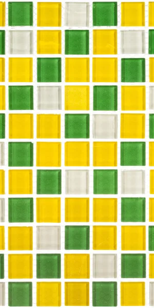 Мозаика Mir Mosaic Natural Color palette зеленая стеклянная 300х300х4 мм глянцевая
